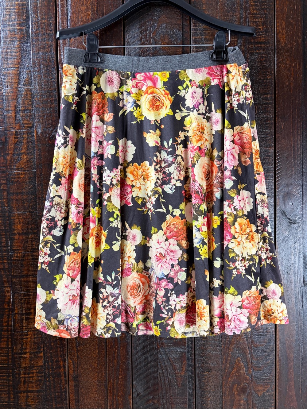Le Lis Blooming Floral A-line Circle Skirt 1X